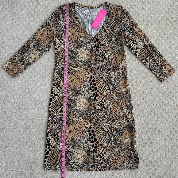 Lilly Pulitzer Tessa Dress Rattan Walk On The Wild Side Print XS NWT Cotton Soft - Picture 14 of 15